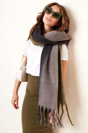 Winter scarf ombré colors Grey Polyester h5 Picture2